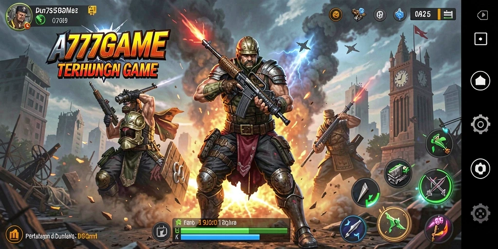 Tampilan gameplay A777GAME yang penuh aksi dan pertarungan yang intens.