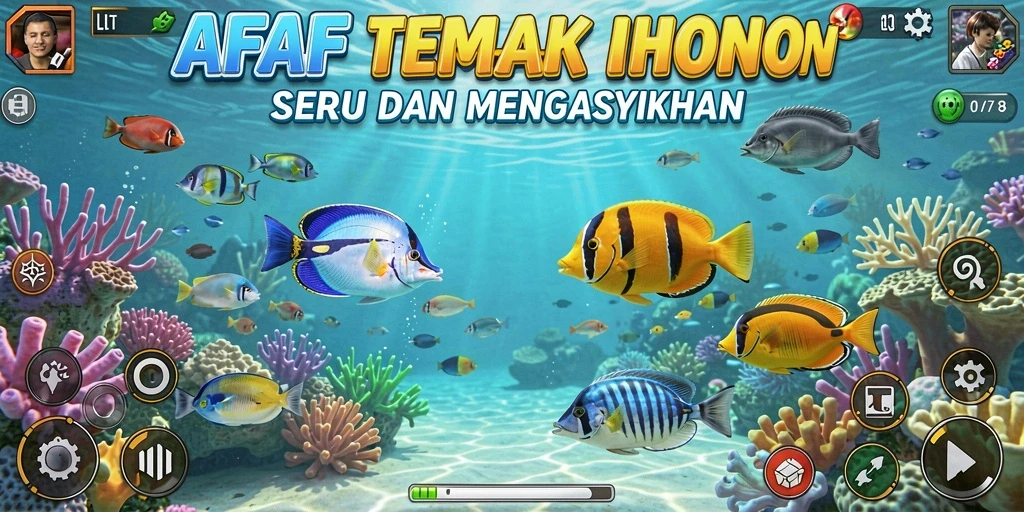 Tampilan gameplay AFAF yang seru saat menembak ikan.