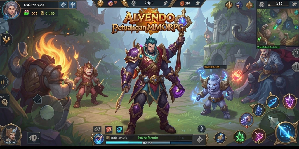 Gameplay menarik di dunia petualangan MMORPG.