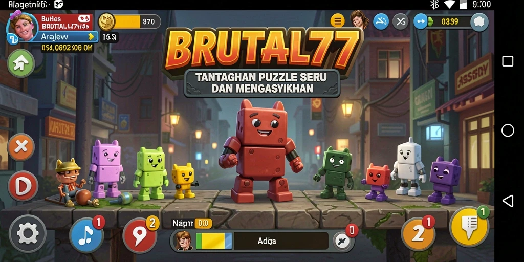 Screenshot gameplay BRUTAL77 yang menampilkan tantangan Puzzle menarik.