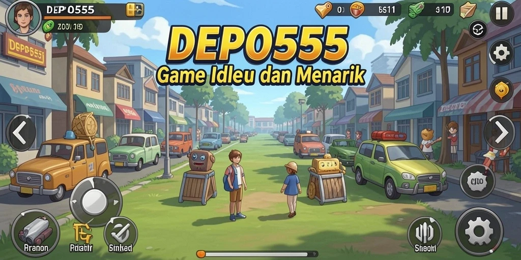 Screenshot DEPO555 menampilkan aksi menarik dalam gameplay Idle.