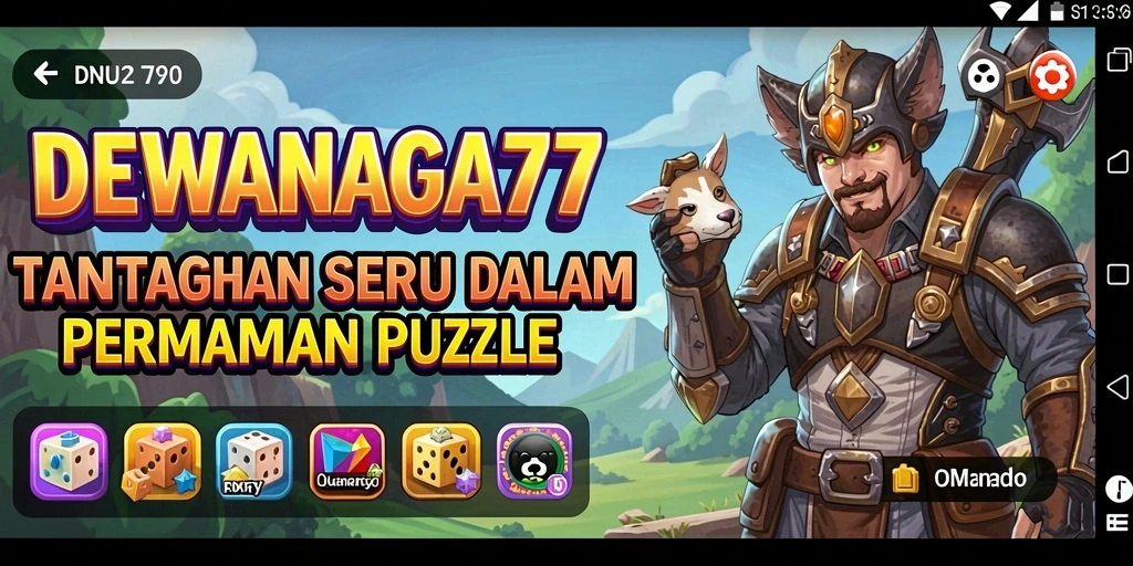 Screenshot DEWANAGA77 menampilkan gameplay puzzle yang seru dan menarik.