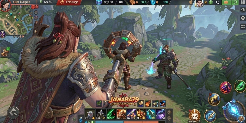 Gameplay seru di JAWARA79 dengan pertempuran MMORPG yang menegangkan.