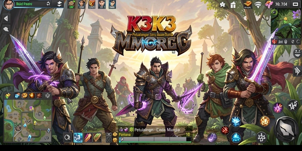 Tampilan gameplay K3K3 yang mendebarkan dengan aksi seru.