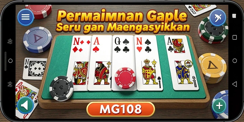 Tampilan menarik dari gameplay Gaple di MG108.