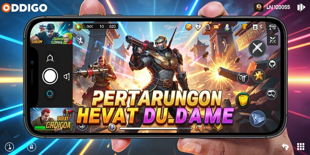 Gameplay ODDIGO yang penuh aksi dan strategi.