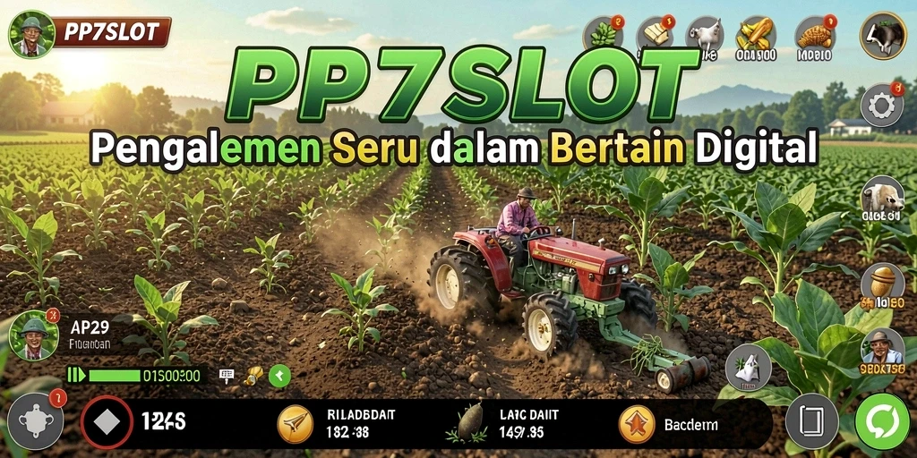 Tampilan gameplay <strong>PP7SLOT</strong> yang menawan dalam mengelola kebun virtual.