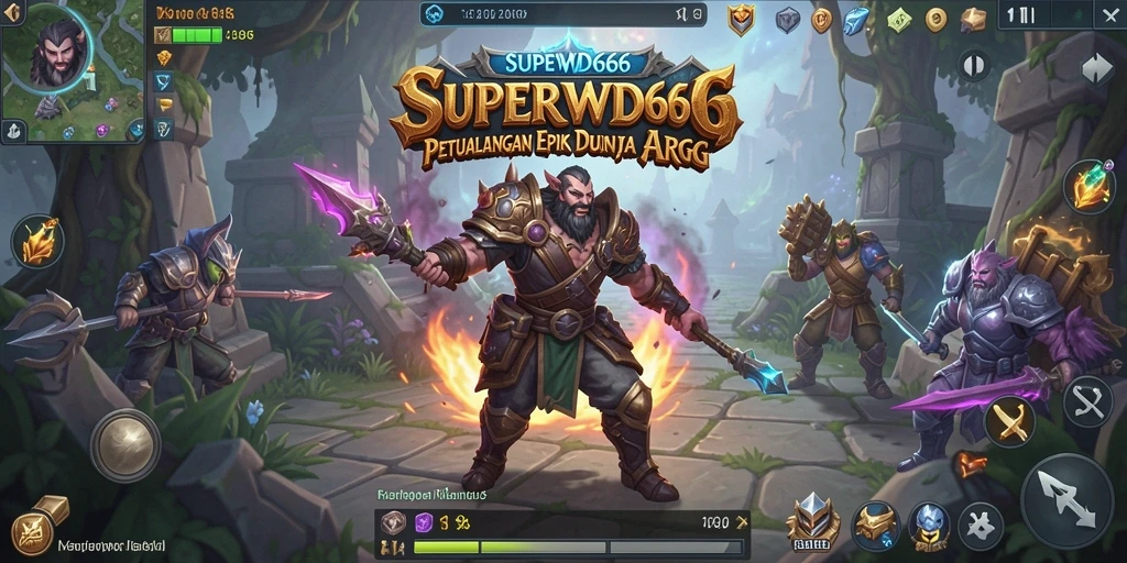 Tangkapan layar gameplay SUPERWD666 yang menampilkan aksi seru dalam petualangan ARPG.