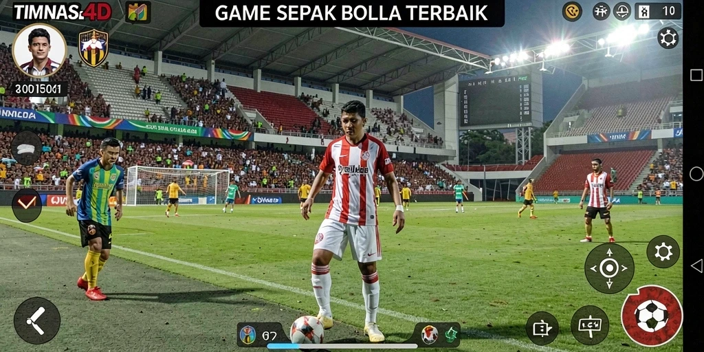 Screenshot TIMNAS4D menampilkan intensitas pertarungan sepak bola.